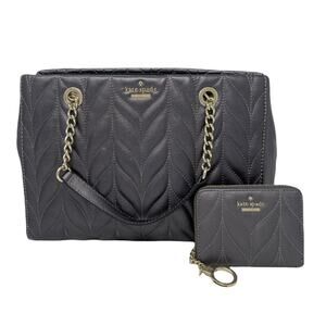 Kate Spade Bag Briar Lane Leather Quilted Meena Chain Shoulder Strap Satchel